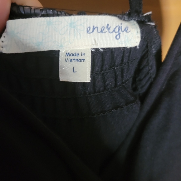 Energie large Juniors black summer festive maxi cross cross v neck dress Teen - Picture 3 of 3